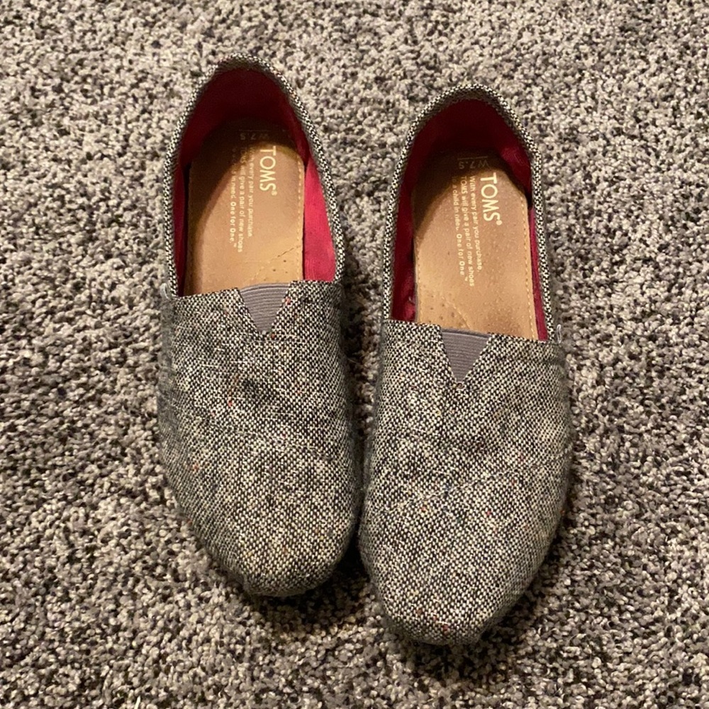 Toms shoes black and sparkle